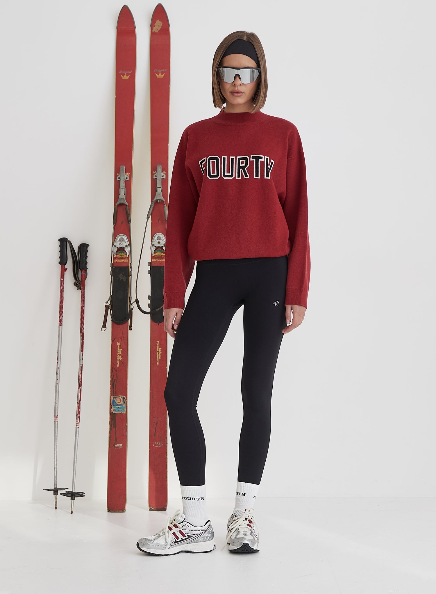 Red Fourth Branded Knitted Oversized Jumper
